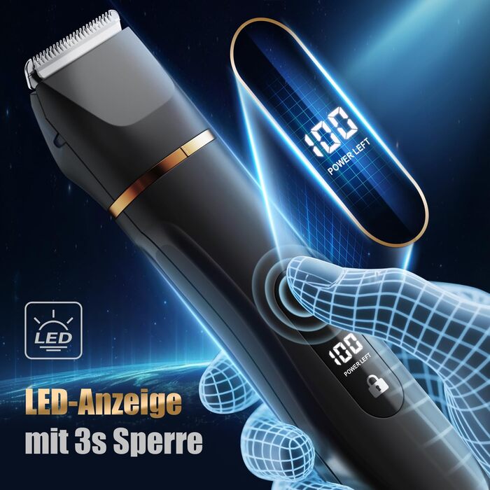 Електричний жіночий епілятор 2-в-1 для тіла та бікіні, вологостійкий, чорний