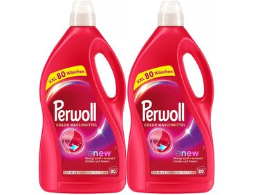 Рідкий пральний засіб Perwoll Color для кольорових речей, з технологією Dreifach-Renew, 4 л (2 шт по 2 л, 160 прань)