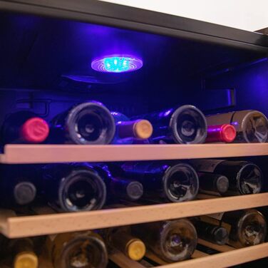 Cecotec 48-Bottle Wine Cooler - GrandSommelier 36000 - 95 Liter Compressor Wine Fridge with Adjustable Temperature, Touch Control, LED Lighting & Quiet Operation