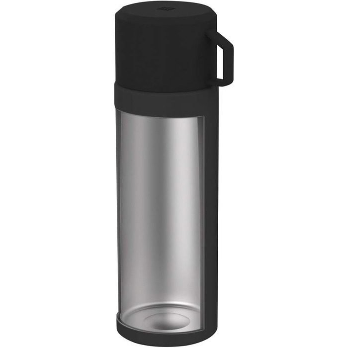 ZWILLING Thermo Insulated Flask, Integrated Cup, Thermos, Double-Walled Insulation, 1 L, Height: 28.1 cm, Black, small