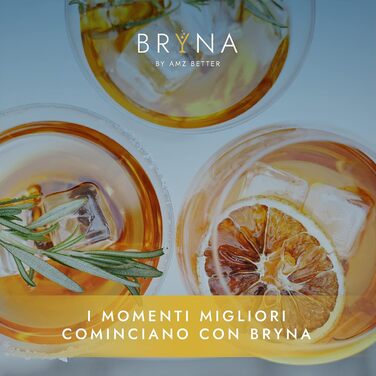BRYNA - Set of 6 Wine Glasses 33 cl made of Polycarbonate (hard plastic), 100% Italian design, Unbreakable glasses, Reusable and dishwasher-safe wine glasses, White