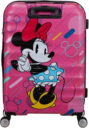 Чемодан American Tourister Wavebreaker Disney FL Spinner L, 77 см, 96 л, колірний дизайн Minnie Future Pop, матове покриття Disney