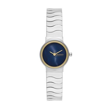 Жіночий наручний годинник Skagen Freja Lille: кварцовий механізм, сталевий ремінець, 26 мм, колір золото та глянцевий чорний