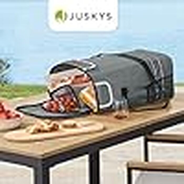 Сумка-візок для покупок Juskys 3в1 з колесами для сходів, складана, 56 л, сіра