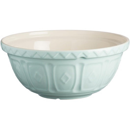 Mason Cash Stoneware Mixing Bowl 24 cm, Light Blue, 2 L, Dough Bowl for Bread Dough, Cake Dough or Pizza Dough, made of high-quality, chip-resistant stoneware, large dough bowl