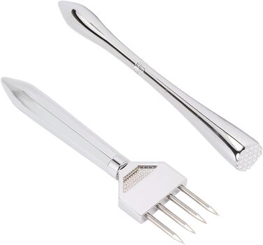 Ice pick, metal, stainless steel, ice axe, ice breaker, ice chisel, ice removal pick, crushed ice tool for kitchen bars, bartenders (A)