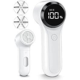 Електричний видалення ворсу з одягу - портативний бездротовий прилад для чищення одягу з LED-дисплеєм (чорний)