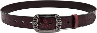 Жіночий шкіряний ремінь Vintage (коричневий, 105 см) ширина 3.3 см, подарункова коробка