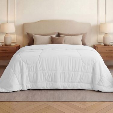 BEDSURE Ковдра всесезонна 135x200 см, 300 GSM, 200x200 см, сіра/світло-сіра, для алергіків