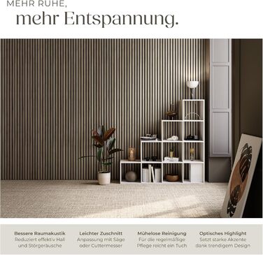 Акустичні 3D-панелі tectake для стін 120 x 60 x 2,1 см, шумопоглищаючі панелі під темний дуб, набір 2 шт.