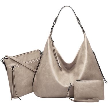 Жіноча сумка-шопер елегантна крос-боді з PU-шкіри (кава/світло-хакі) з кишенею на блискавці