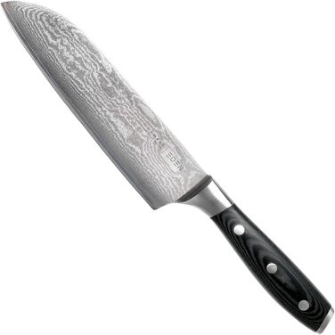 Японський ніж Santoku Eden Classic Damast 18 см з нержавіючої сталі Damast для кухні