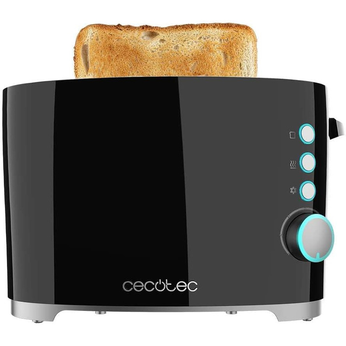 Тостер Cecotec Toast&Taste Extra W 1000W з подвійним широким слотом, 7 рівнів підсмажування, автоматичний викид, піддон для крихт, білий