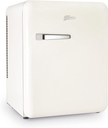 Міні-холодильник H.Koenig Mini Bar Vintage 31L - компактний, для їжі, напоїв, косметики, регульована температура, кремовий
