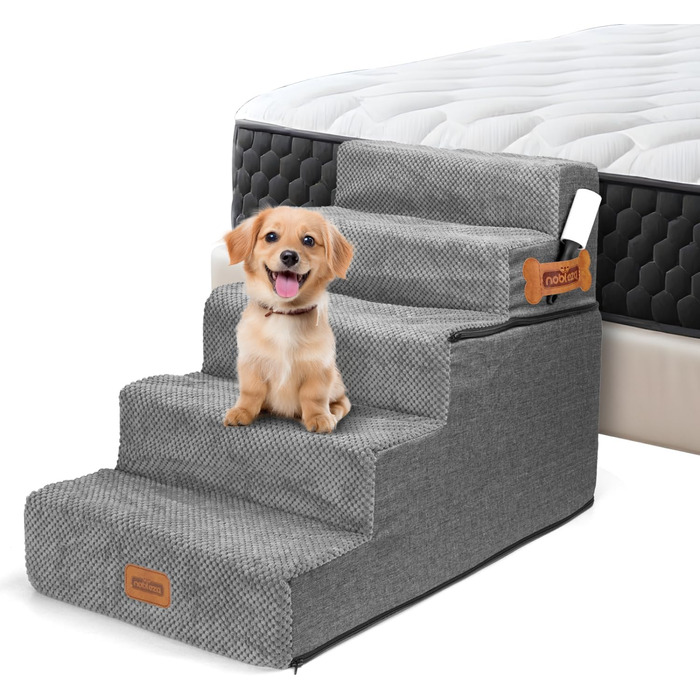 Сходинки для собак Nobleza – 3 та 5 сходинок, пандус для тварин, килимок для видалення ворсу, для собак та котів