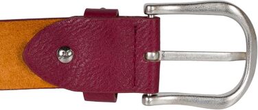 Жіночий/Чоловічий пояс StyleBreaker з кольоровими заклепками, штучна шкіра, унісекс, регульований, пояс на стегна, Бордовий (90 см)
