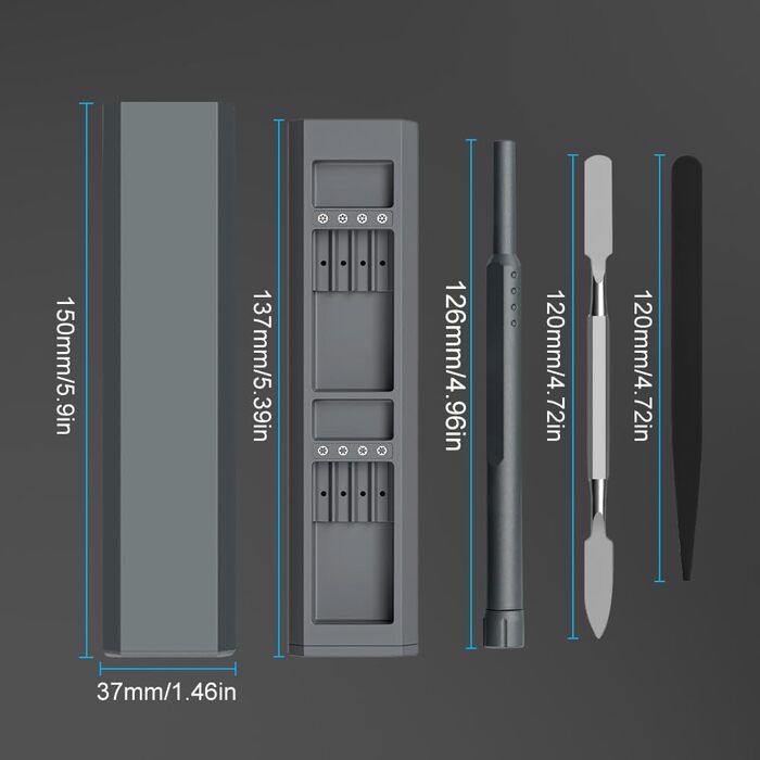 Набір викруток для ювелірів та ювелірного ремонту 44 в 1, електричний, прецизійний, для ноутбуків, окулярів, годинників