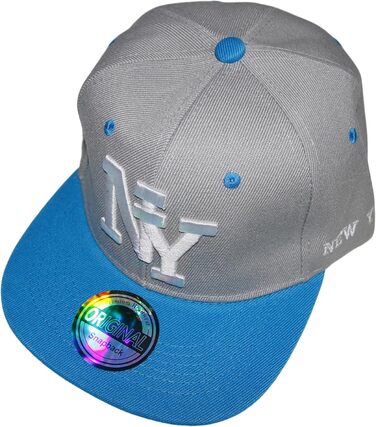 Кепка бейсболка NY New York Snapback сіра синя, оригінальна модель для стильних чоловіків (52)