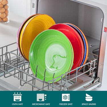 Набір тарілок для супу Vancasso Bonita, 6 шт. (38oz), для пасти, спагеті, рамену, салату, кераміка