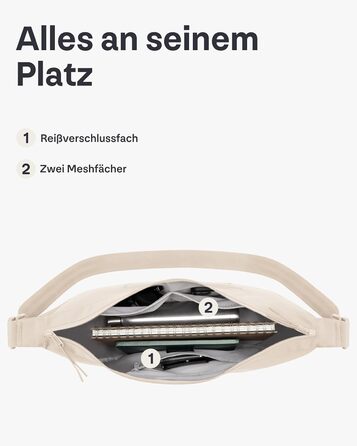 Сумка через плече Johnny Urban Ally Medium Grau (10л) - Місячна форма, водонепроникна, регульований ремінець