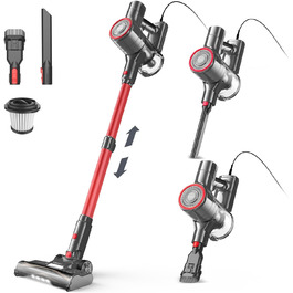 Пилосос 6-в-1: вертикальний та ручний, з 6м кабелем, потужність 23kPa, 600W, без мішка, для твердих поверхонь та килимів, легкий та тихий