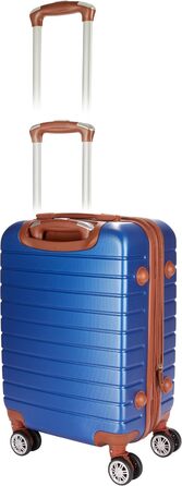 Набір валіз BruBaker Paris з трьох частин (M, L, XL) з жорстким корпусом, з кодовим замком, 4 колесами, зручними ручками (синій та коричневий)