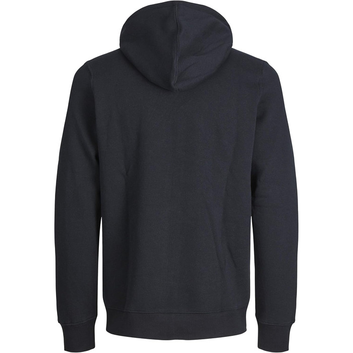 Чоловіча однотонна куртка-худі Jack & Jones, чорна, розмір XL