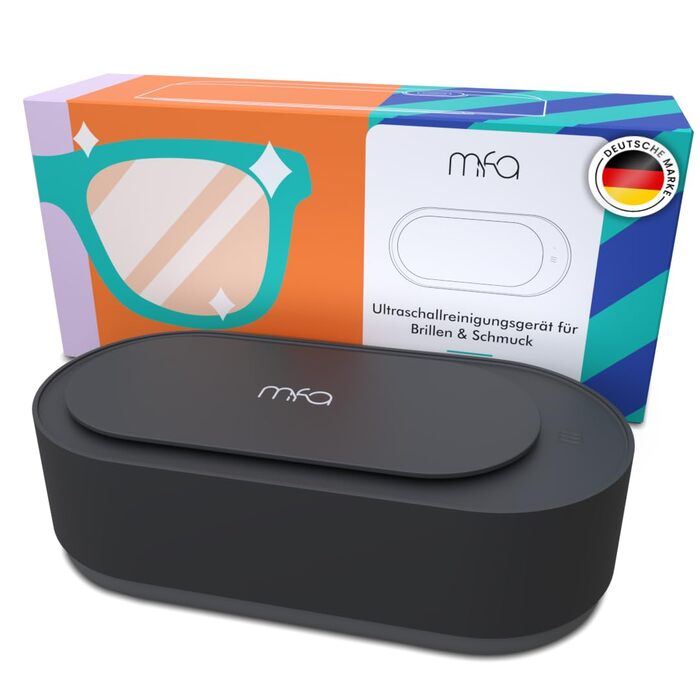 Ультразвуковий очищувач для окулярів та прикрас (срібне покриття) | Очищувач окулярів | Очищувач прикрас | Чорний