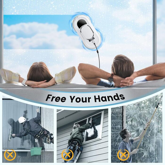 Робот для миття вікон Fensterputzroboter 3000 PA, електричний, з пультом ДК, автоматичний, для скла
