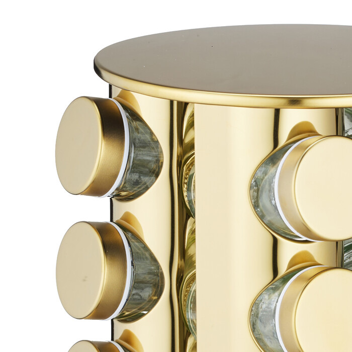 Relaxdays Gold Spice Carousel with 16 Jars