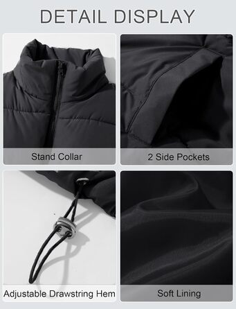 Жіноча жилетка FEOYA великого розміру з пуховим наповнювачем, без рукавів, тепла, чорна, XL