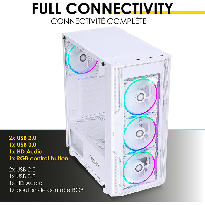 Комп'ютерний корпус EMPIRE GAMING Diamond – ігровий корпус середнього розміру ATX з RGB підсвічуванням