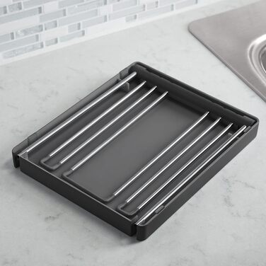 Сушарка для келихів Kohler K-8628-CHR антрацит, металева підставка для вина та келихів