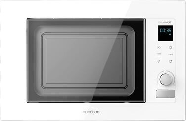 Вбудована мікрохвильова піч Cecotec Grandheat 2090 White. 800 Вт, 20 л, сенсорна панель, гриль, таймер, 8 функцій