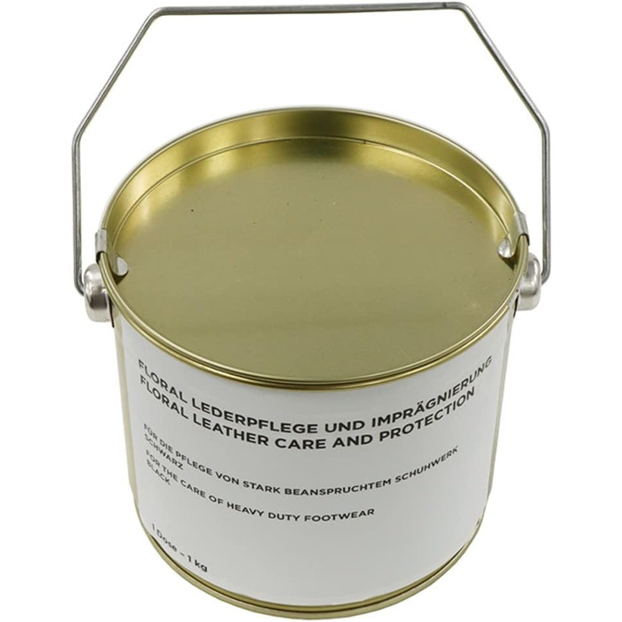 1kg Original German Armed Forces (Bundeswehr) Shoe Cream in Tin Bucket Leather Care Black BW 1kg=16.98EUR (1 Kg = 1.135 L, Black)