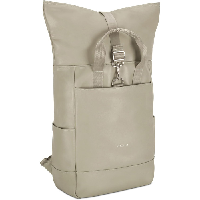 Рюкзак Expatrié Adele: елегантний ролтоп для жінок - універсальний, для роботи, на велосипеді, з відділенням для ноутбука (світло-зелений)