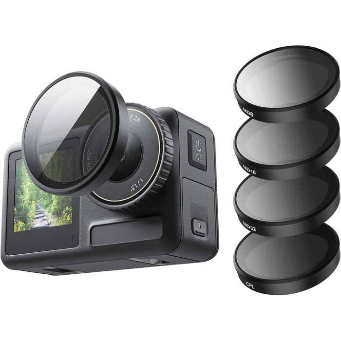 Набір фільтрів ND/CPL для DJI Osmo Action 4/5/3 Pro: ND8/ND16/ND32/CPL