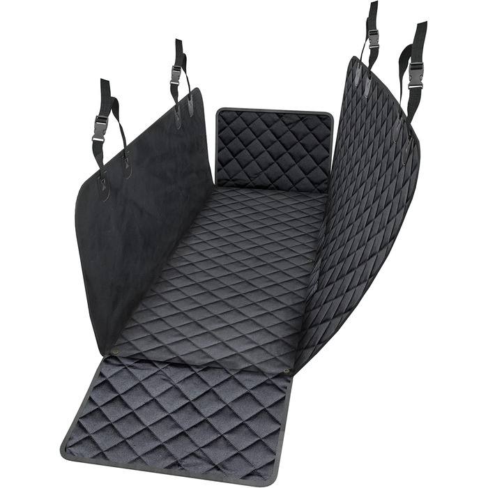 Водонепроникний килимок для собак у машину Basic Schutz Hund з боковими захистами – міцний захист для подорожей та транспортування (заднє сидіння)