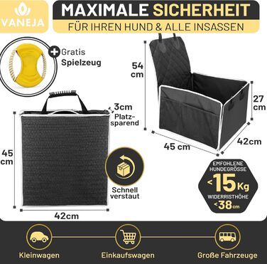 Автомобільний лежак для собак: безпечний, водовідштовхувальний, з посиленими стінками, сертифікований TÜV