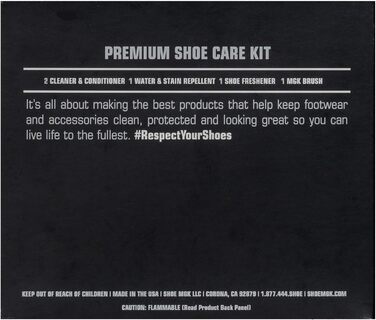 SHOE MGK Shoe Care Set – Shoe Protection – Complete Set – Water and Dirt Repellent plus Shoe Cleaner/Conditioner plus Shoe Refresher All-in-One Kit