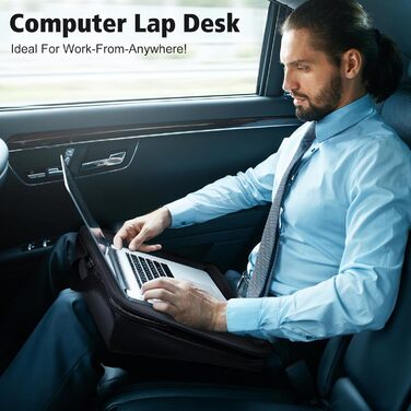 Підставка для ноутбука Lapdesk з подушкою, чорна - до 15.6 дюймів