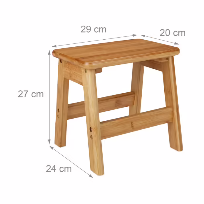 Relaxdays Footstool RUSTICO