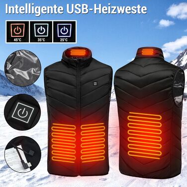 Степова жилетка Weste Daunenweste чорного кольору, розмір XXL