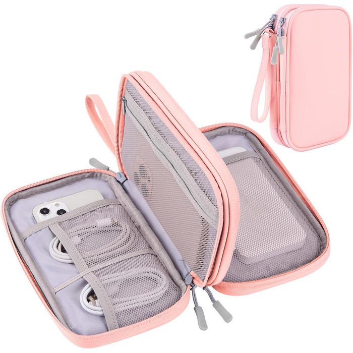 Органайзер для подорожей DDgro, водонепроникна сумка для аксесуарів, чорний, розмір L (рожевий, розмір M)