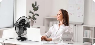 Настільний вентилятор тихий 20W, діаметр 28 см, з осциляцією, 2 швидкості, регульована висота, для спальні/офісу, підлоговий, альтернатива кондиціонеру