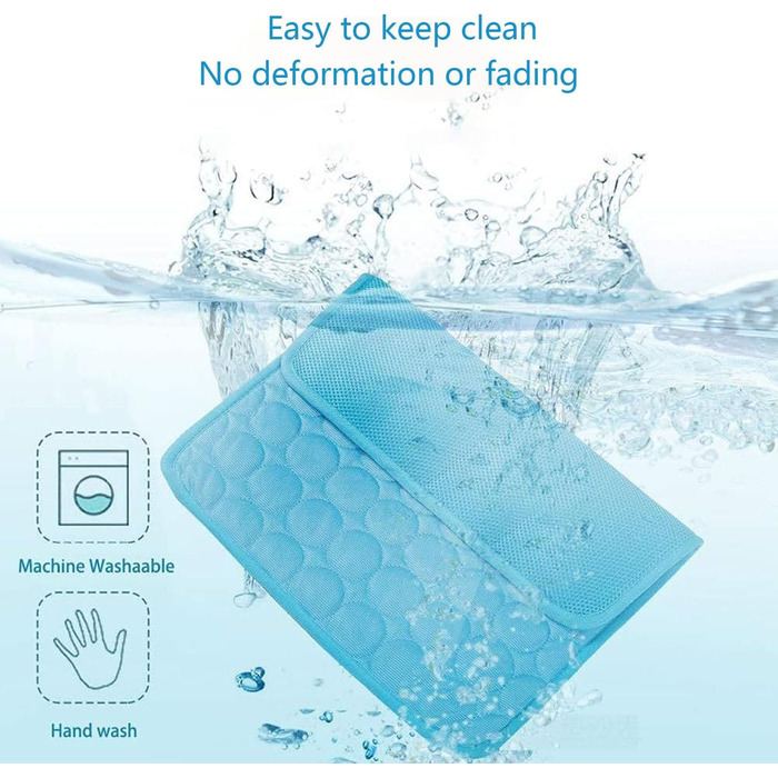 Килимок охолоджуючий для собак YXHZVON, 150 x 100 см, 2XL, блакитний. Охолоджуючий килимок для собак, миється, для дому, машини, в дорогу.