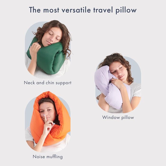 Huzi Design Infinity Pillow - Travel Pillow Neck Pillow Ideal for Travel Office Design Soft Neck Support Pillow (Navy Blue)