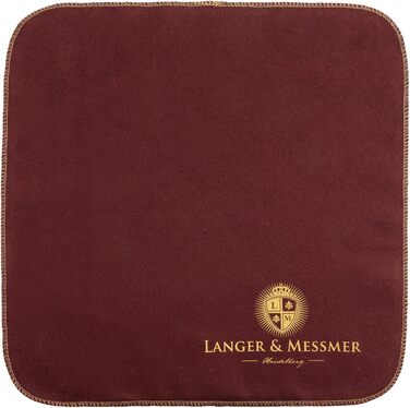 Langer & Messmer Polishing Cloths for Smooth Leather made of 100% Cotton in a Practical Set - The Shoe Polishing Cloth for Professional Shoe Care (Bordeaux | Beige)