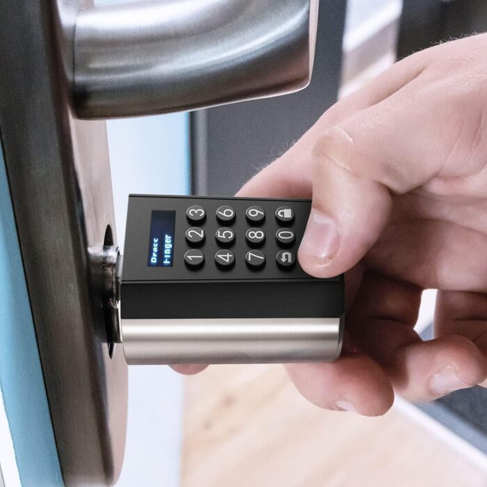Електронний дверний циліндр WELOCK PCB41 з кодовим замком, RFID-карткою, Wi-Fi, APP-керуванням, для дверей 50-100 мм, IP65, легкий монтаж