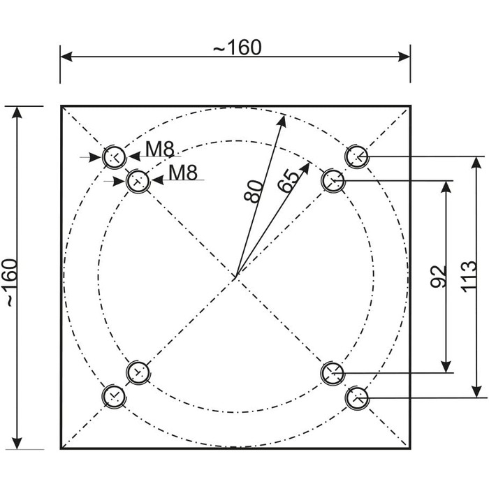 Schneider Universal Base Plate for Gazebo/Parasol Umbrellas, 897-00, for embedding in concrete, 3.8 kg, Silver
